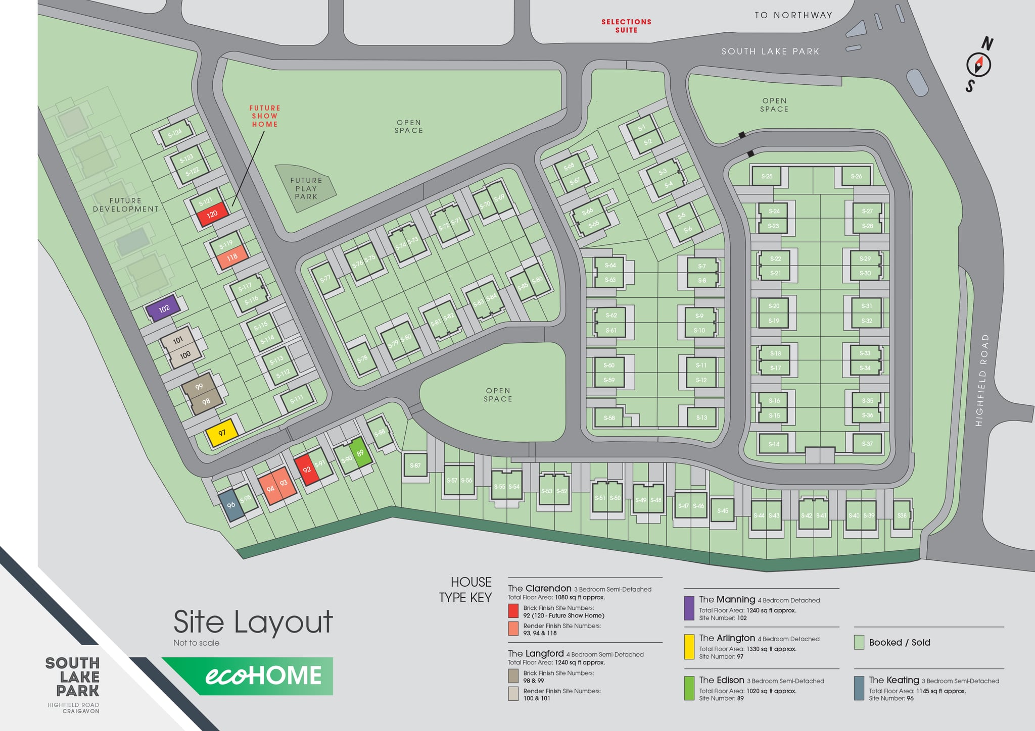 Site layout - South Lake Park, Craigavon