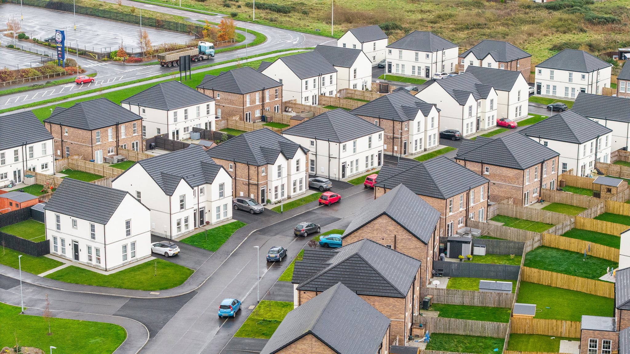 Street scene at South Lake Park, Craigavon