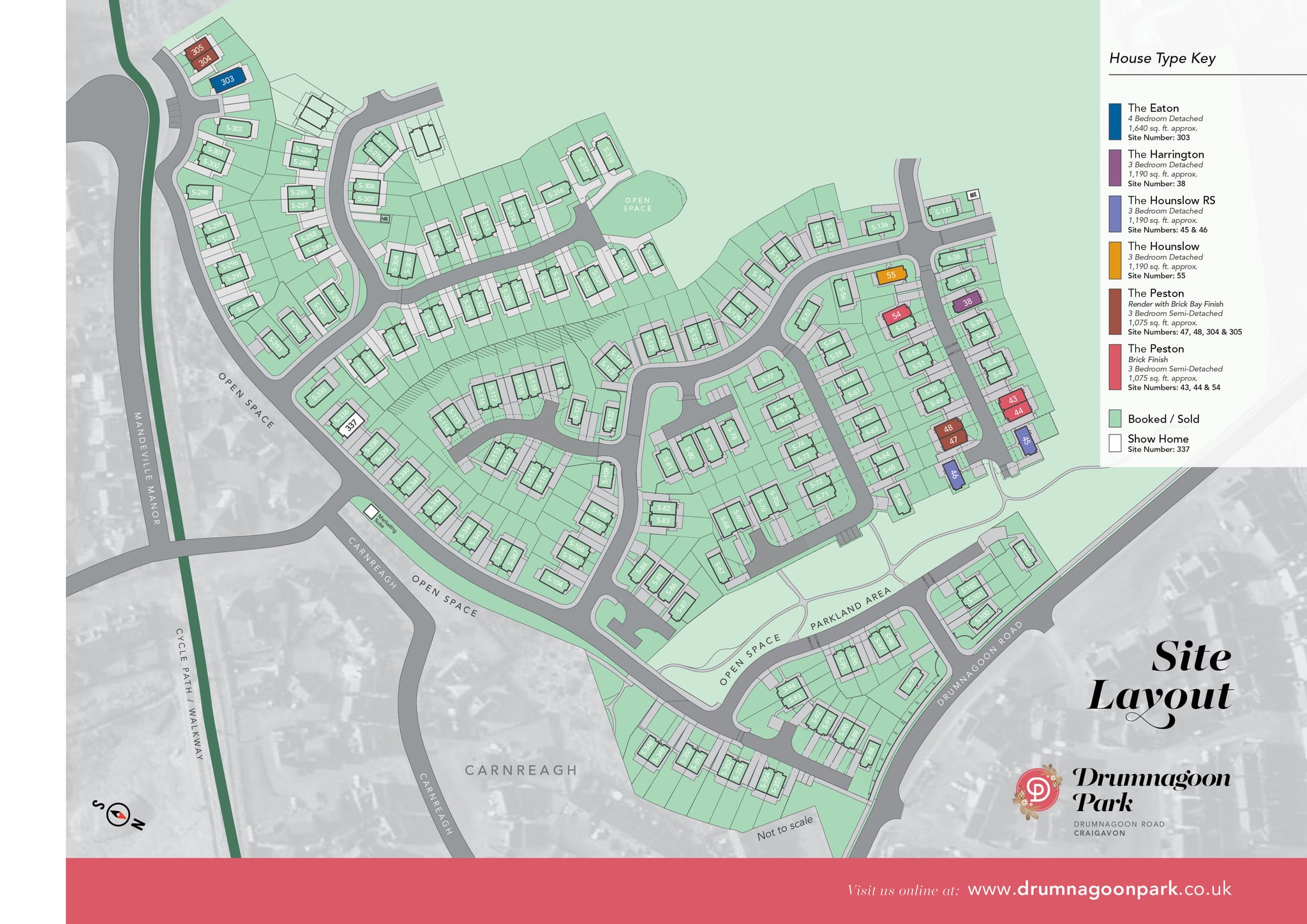 Site layout - Drumnagoon Park, Craigavon