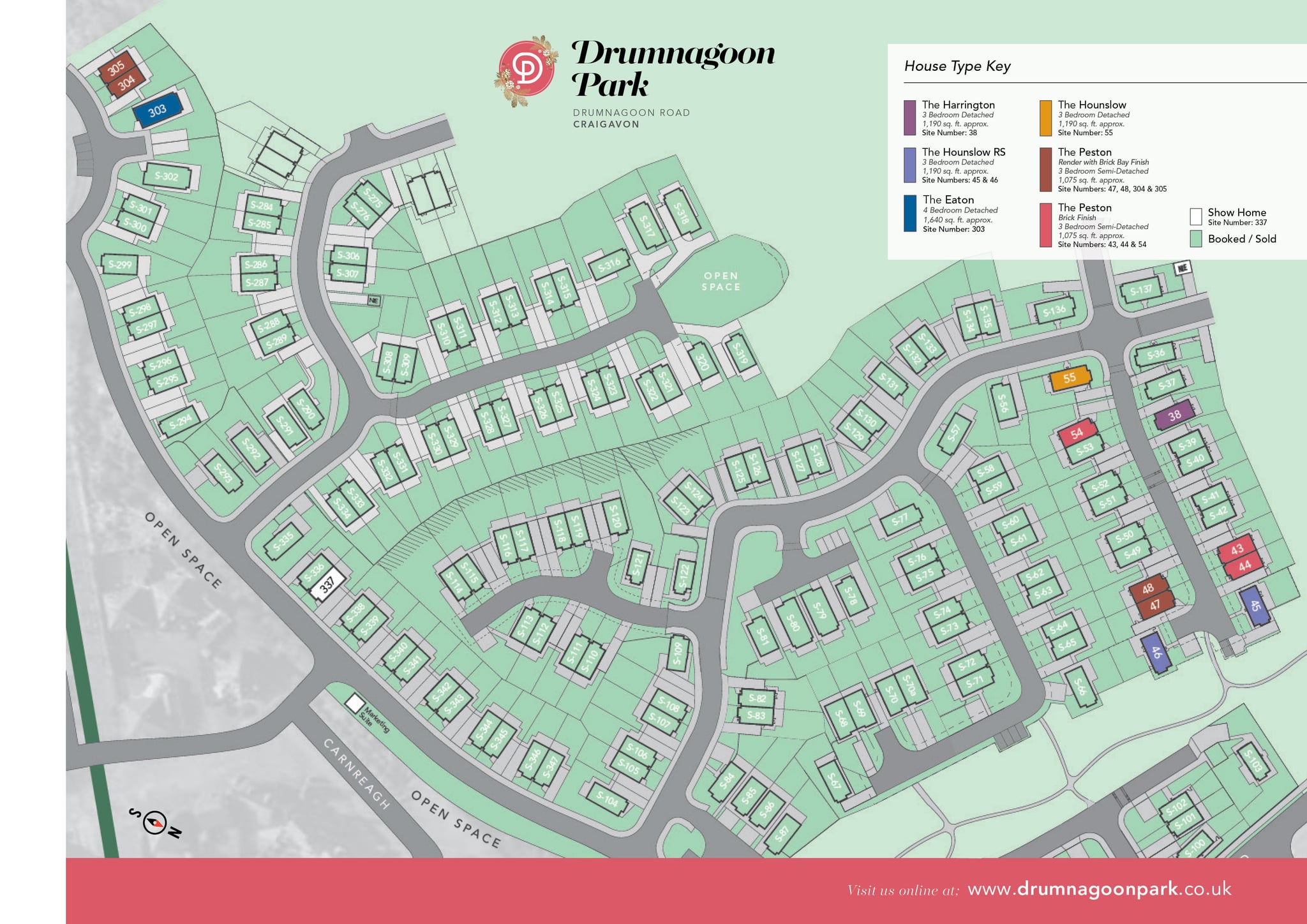 Site layout - Drumnagoon Park, Craigavon