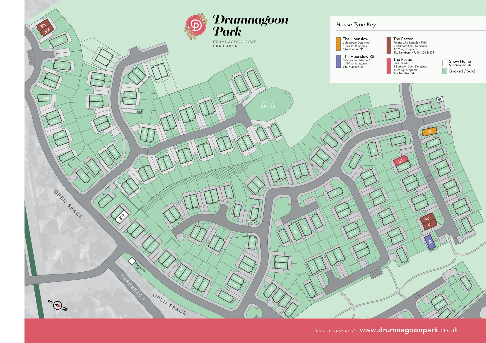 Site layout - Drumnagoon Park, Craigavon