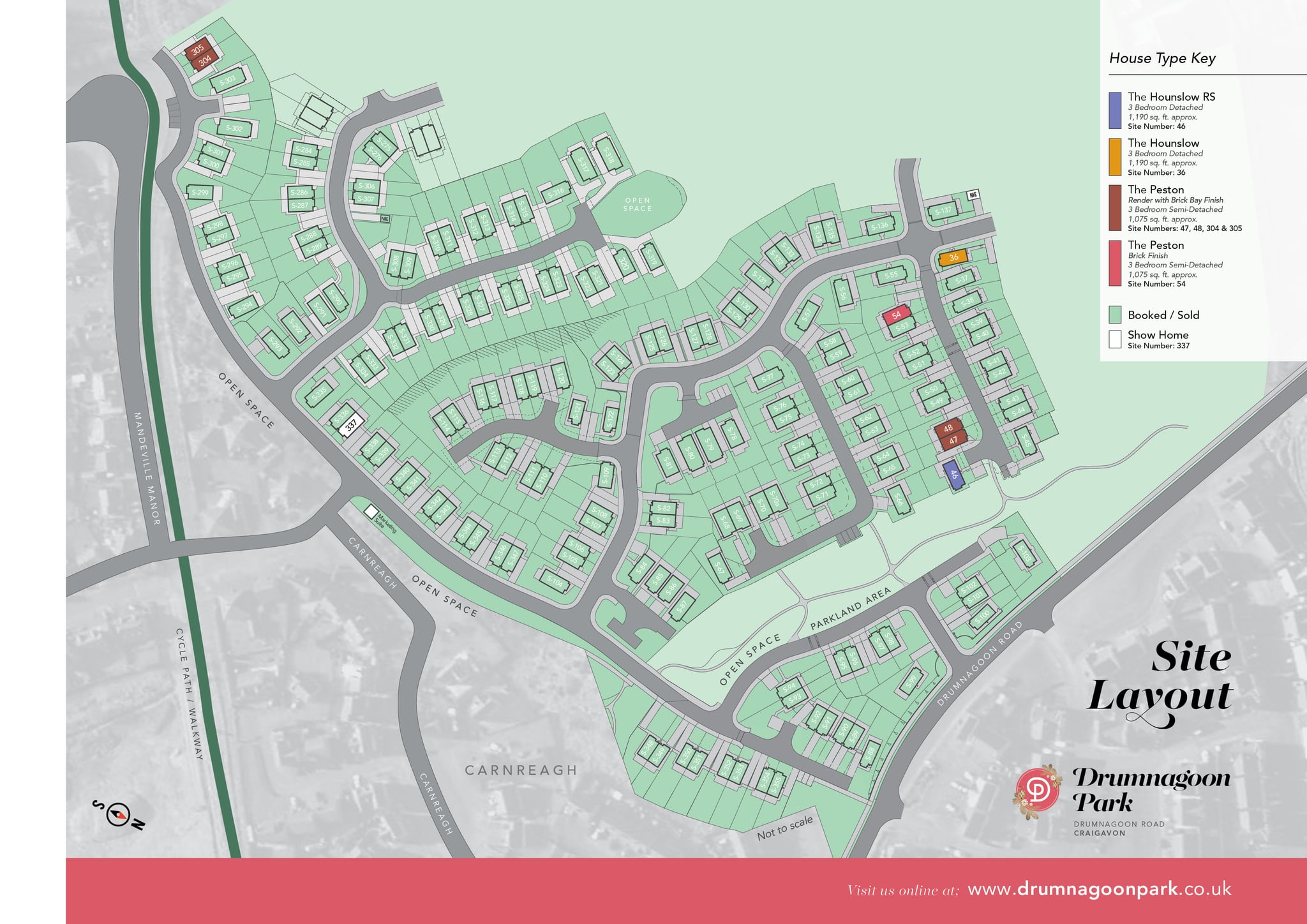Site layout (phase 2) - Drumnagoon Park, Craigavon