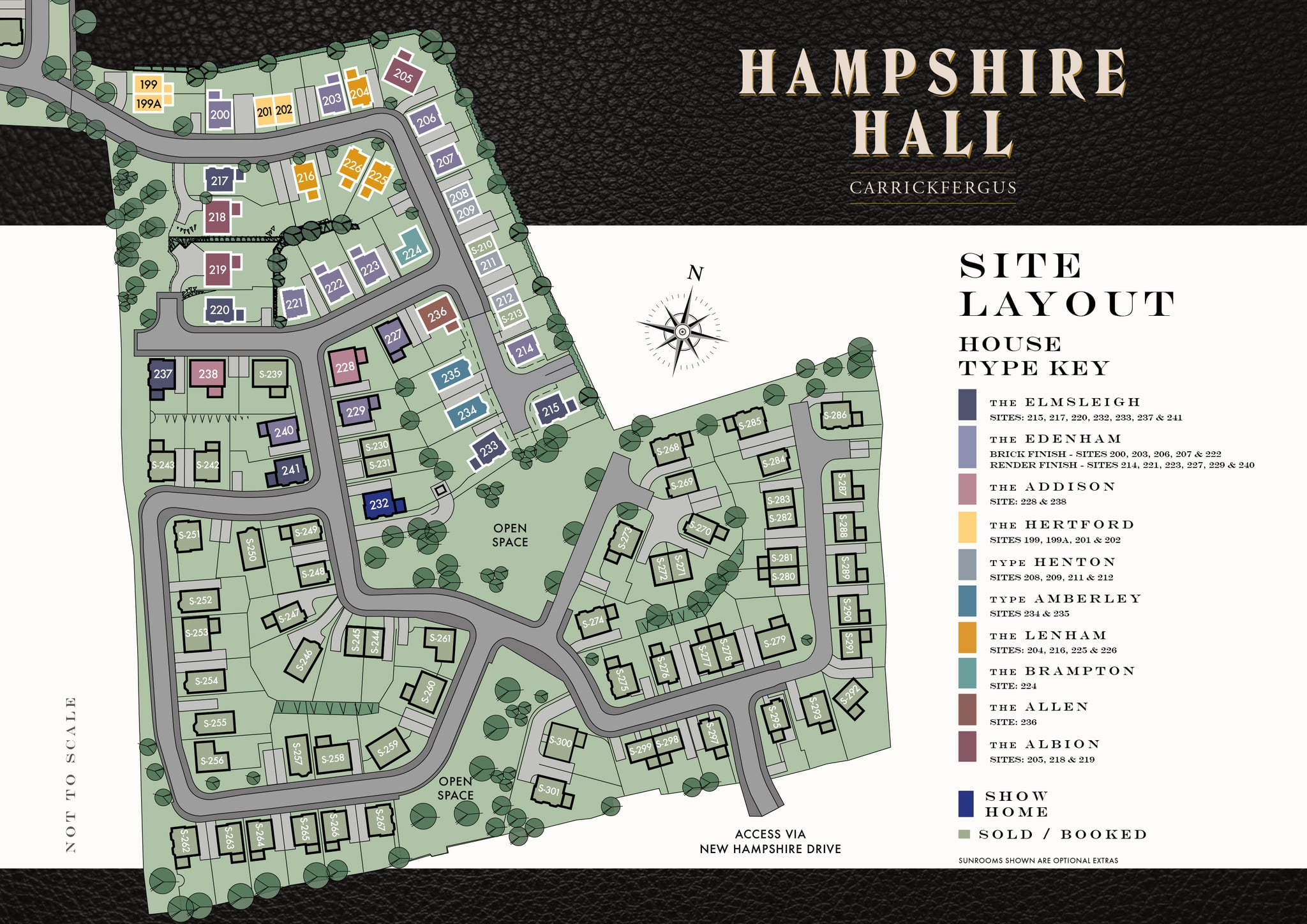 Site layout - Hampshire Hall, Carrickfergus