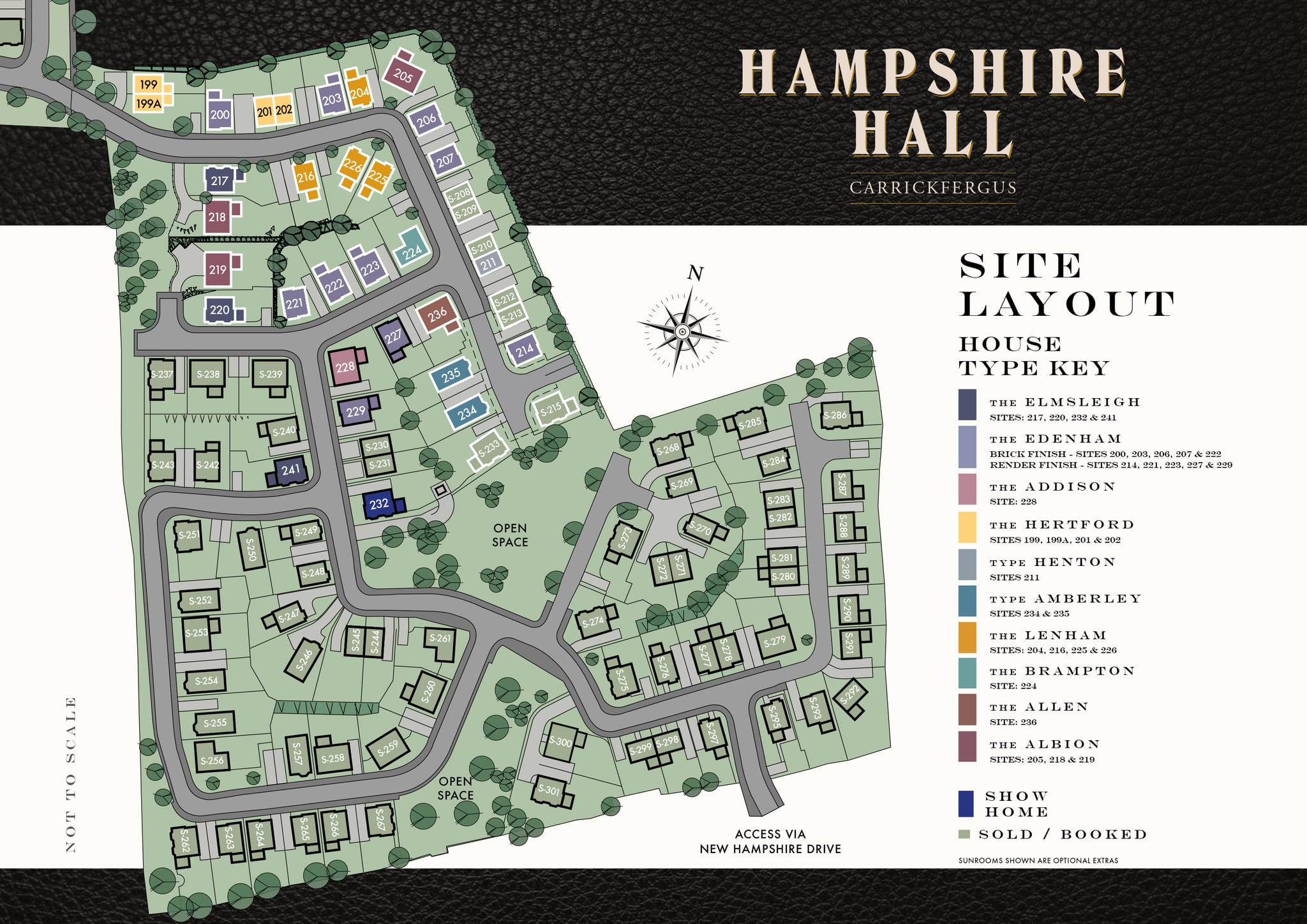 Site layout - Hampshire Hall, Carrickfergus