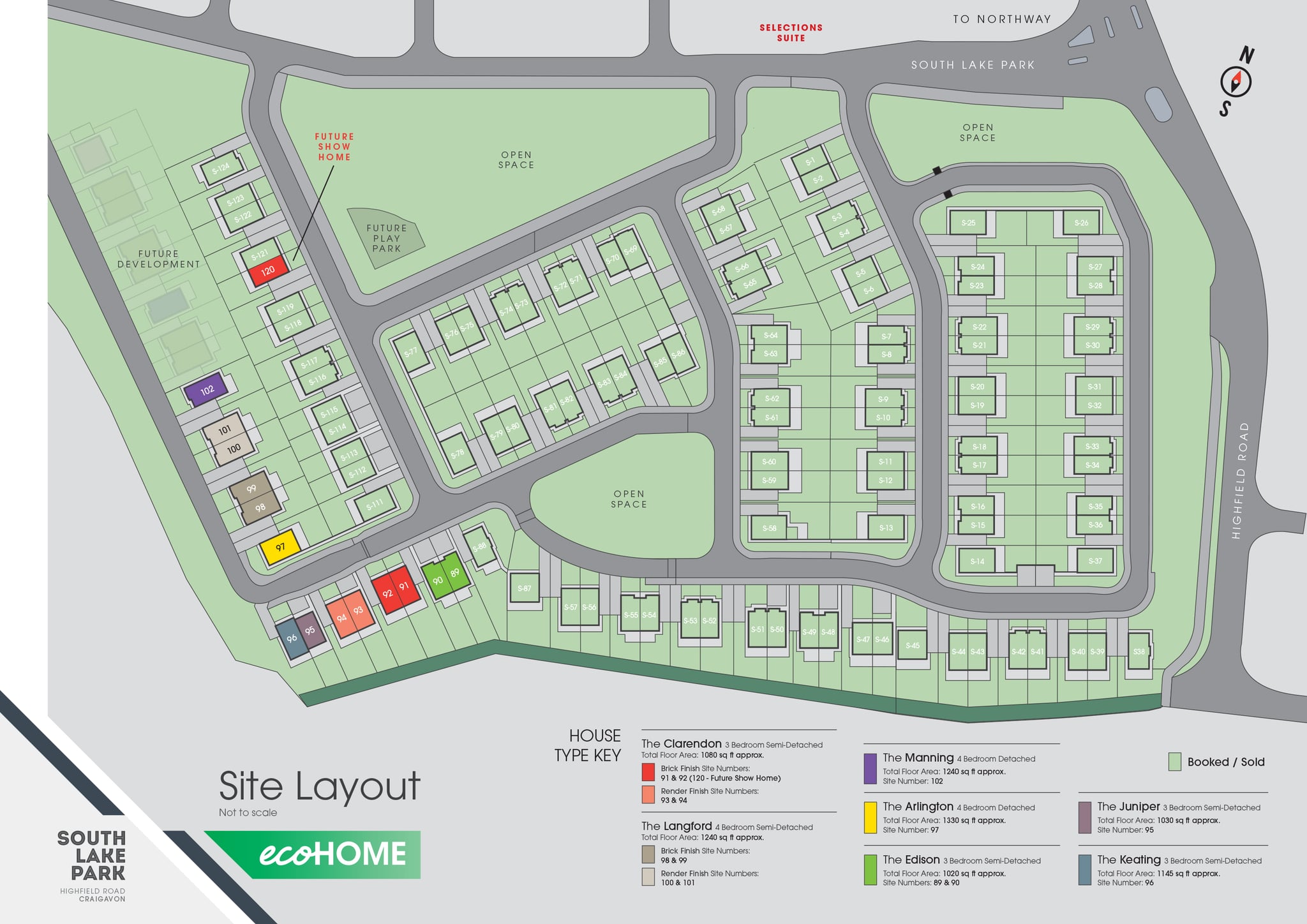 Site layout - South Lake Park, Craigavon