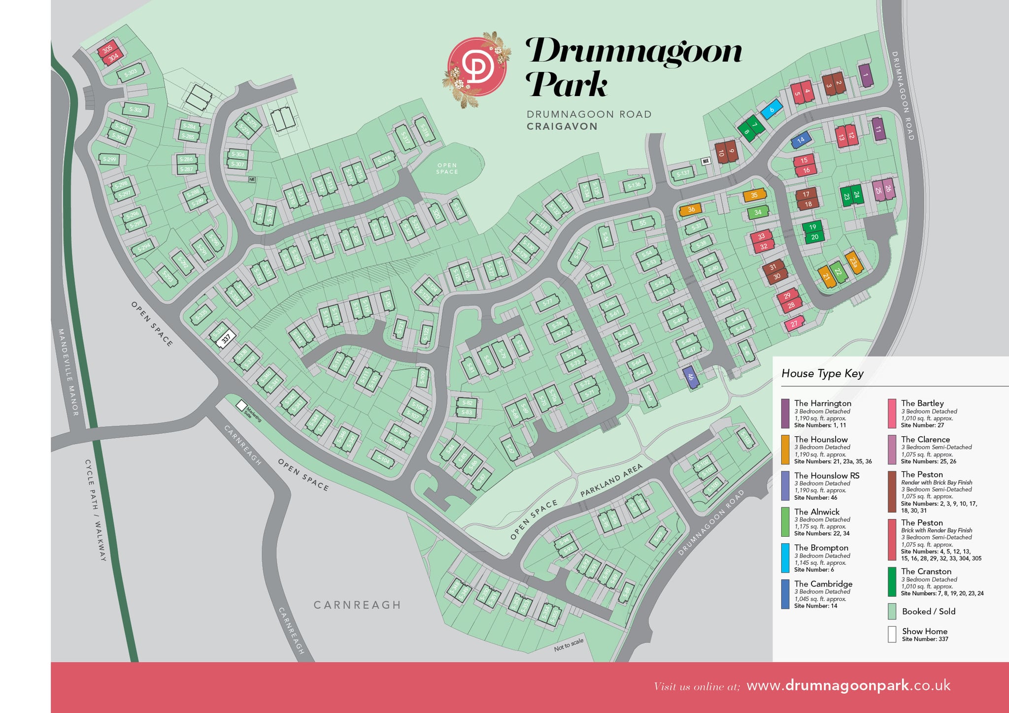 Site layout - Drumnagoon Park, Craigavon